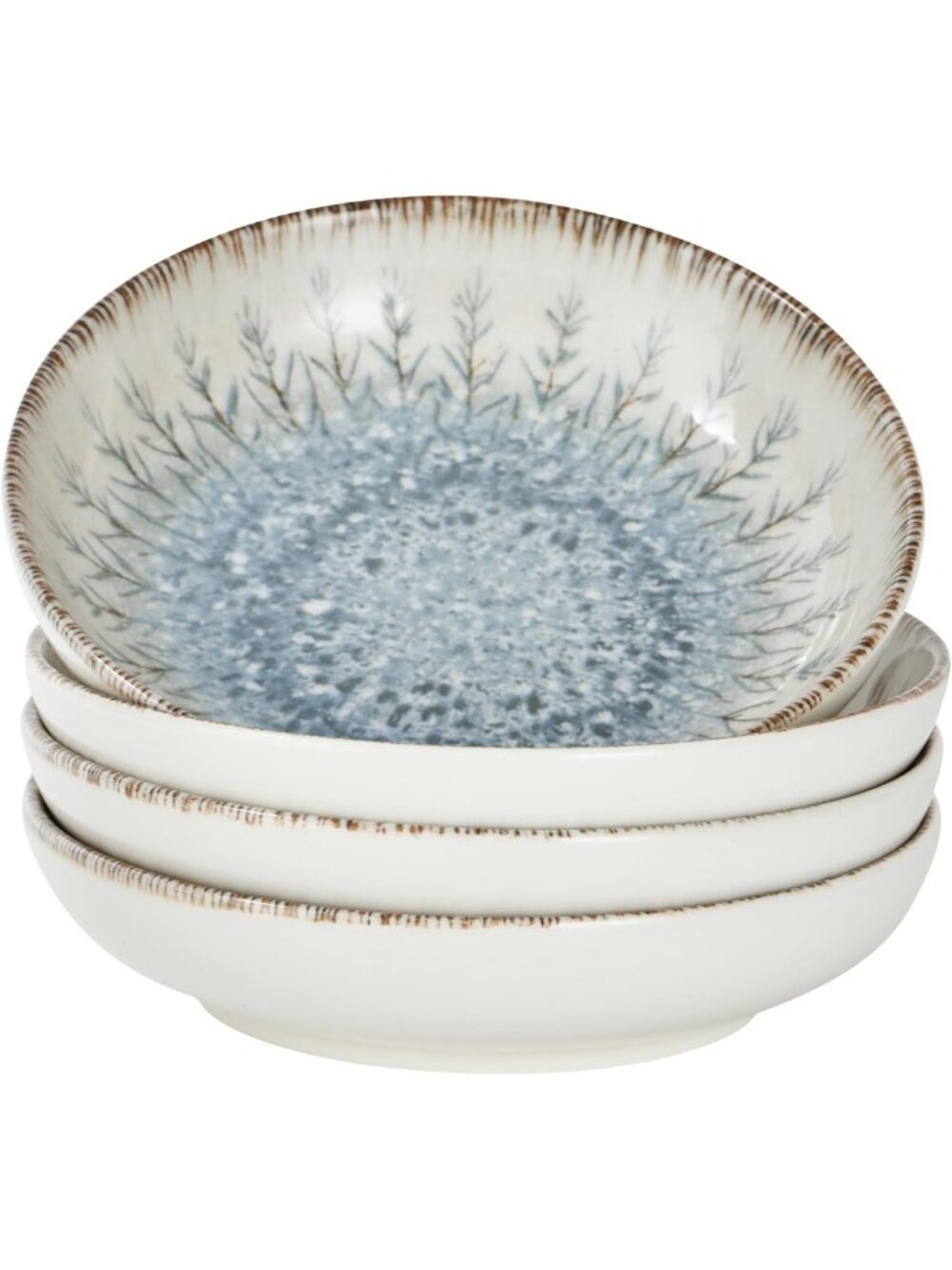 Rustic 22oz Ceramic Pasta & Soup Bowls Set of 4 | Deep Salad Serving Dishes